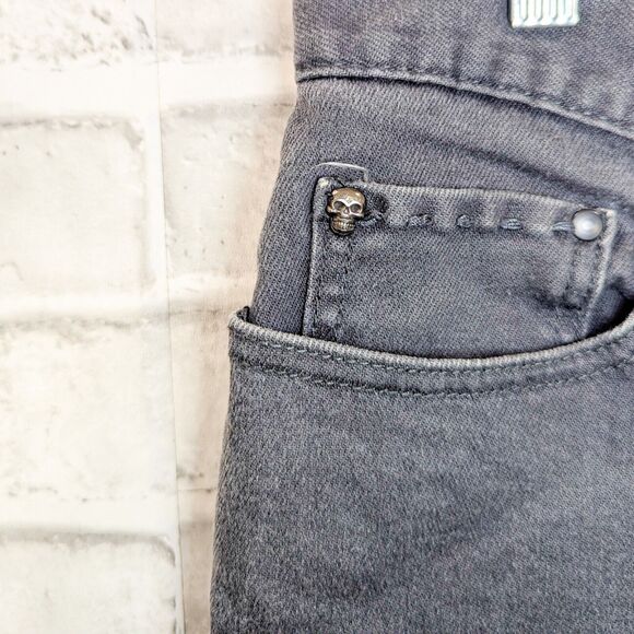 John Varvatos Collection Men's 5 Pocket Denim Jeans in Gray wash size 32 R - Picture 5 of 8